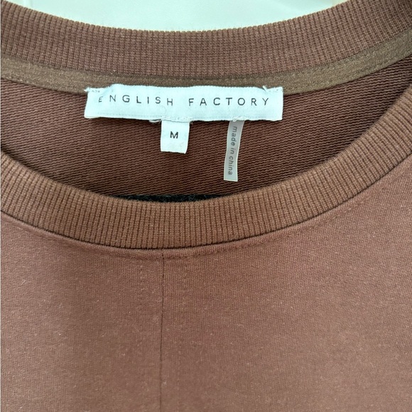 English Factory Knit Woven Mixed Dress Size Medium - Picture 2 of 7